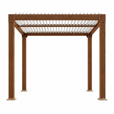 10x10 Ft Louvered Pergola with Aluminum Frame & Drainage