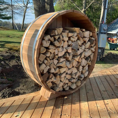 5' Clear Cedar Firewood Storage - Grand Alfresco