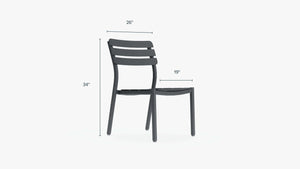 6 Seat OuterStone Dining Set in Glacier White - 6 Chairs - Grand Alfresco