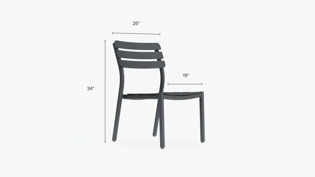 8 Seat OuterStone Dining Set in Glacier White - 5 Chairs, Bench - Grand Alfresco