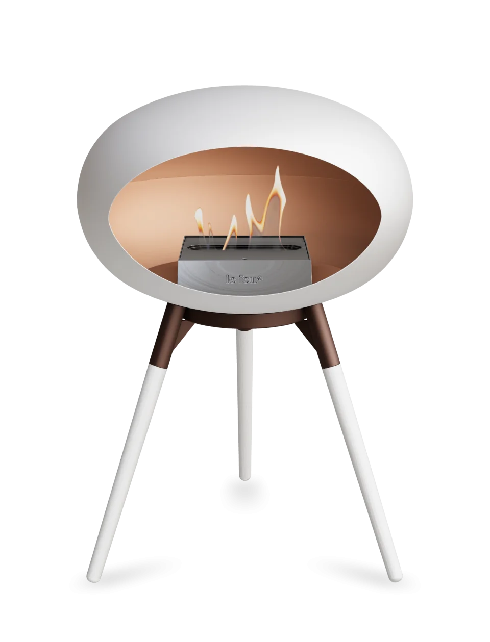 Le Feu - Dome White Ground Wood Low - Fireplace - Grand Alfresco