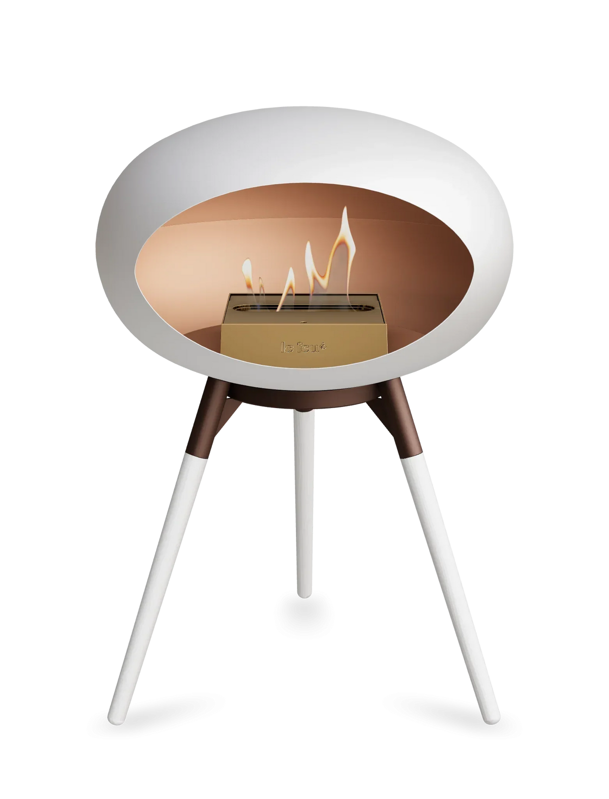 Le Feu - Dome White Ground Wood Low - Fireplace - Grand Alfresco