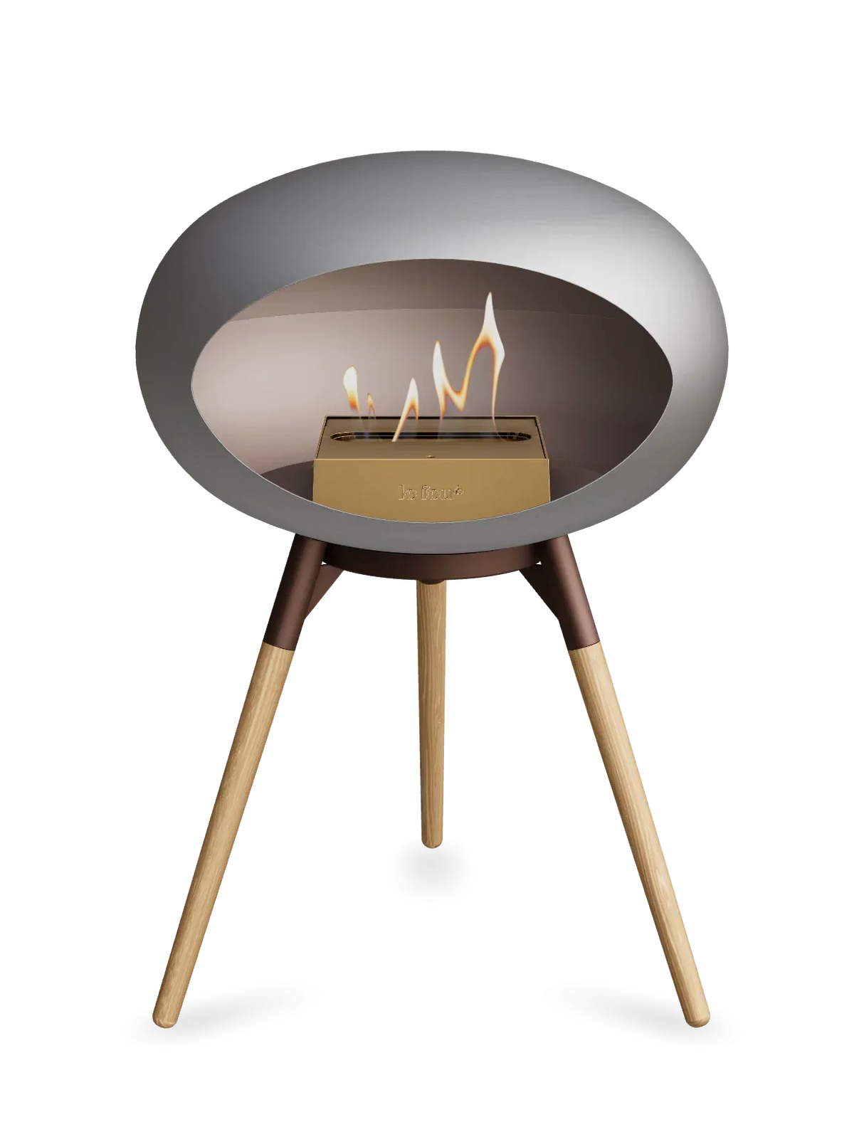 Le Feu - Dome Nickel Ground Wood Low - Fireplace - Grand Alfresco