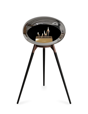 Le Feu - Dome Chromed Silver Ground Wood High - Fireplace - Grand Alfresco