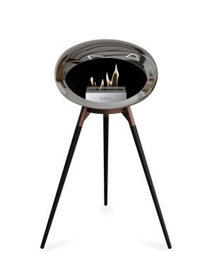 Le Feu - Dome Chromed Silver Ground Wood High - Fireplace - Grand Alfresco