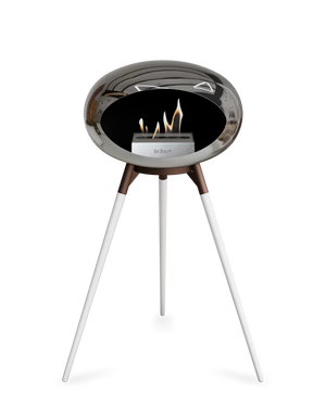 Le Feu - Dome Chromed Silver Ground Wood High - Fireplace - Grand Alfresco