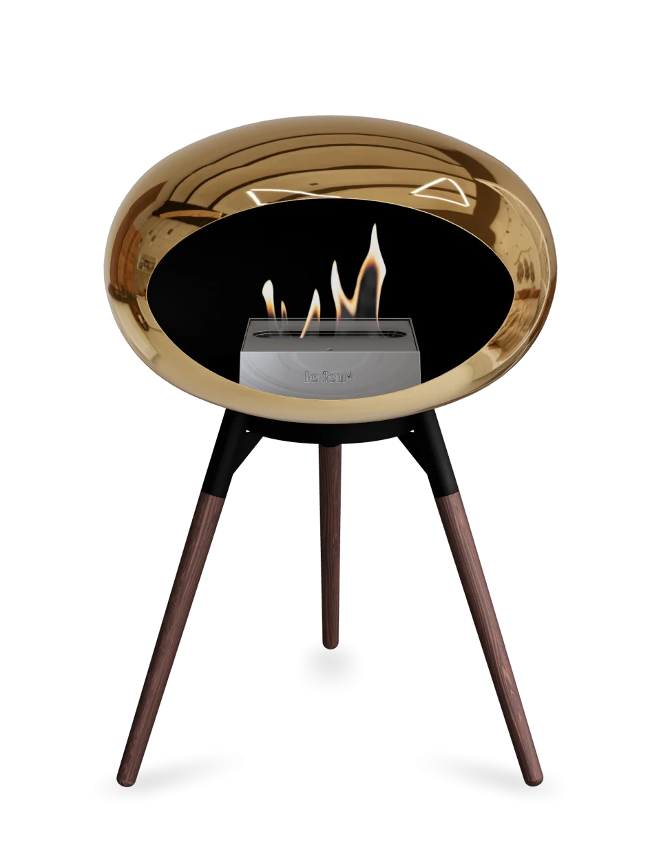 Le Feu - Dome Chromed Rose Gold Ground Wood Low - Fireplace - Grand Alfresco