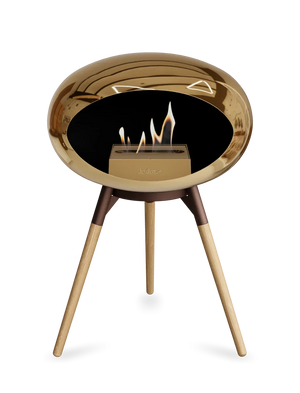 Le Feu - Dome Chromed Rose Gold Ground Wood Low - Fireplace - Grand Alfresco