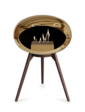 Le Feu - Dome Chromed Rose Gold Ground Wood Low - Fireplace - Grand Alfresco