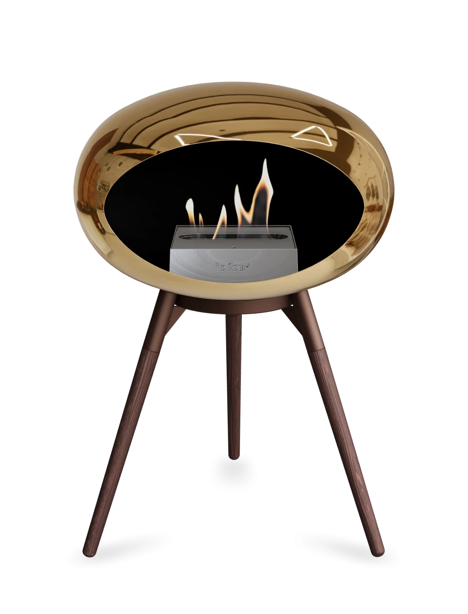 Le Feu - Dome Chromed Rose Gold Ground Wood Low - Fireplace - Grand Alfresco