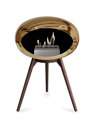 Le Feu - Dome Chromed Rose Gold Ground Wood Low - Fireplace - Grand Alfresco