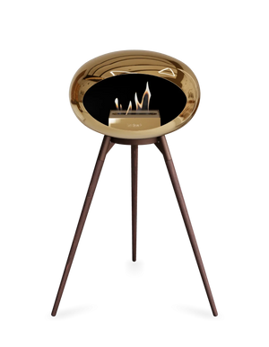 Le Feu - Dome Chromed Rose Gold Ground Wood High - Fireplace - Grand Alfresco