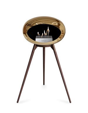 Le Feu - Dome Chromed Rose Gold Ground Wood High - Fireplace - Grand Alfresco