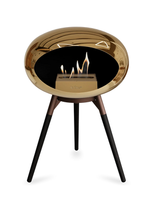 Le Feu - Dome Chromed Rose Gold Ground Wood Low - Fireplace - Grand Alfresco