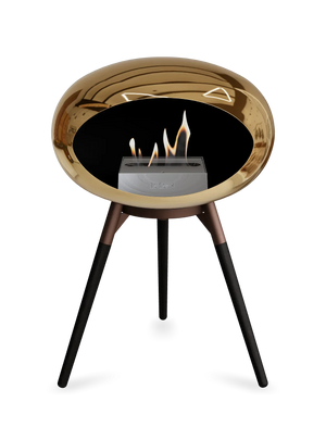 Le Feu - Dome Chromed Rose Gold Ground Wood Low - Fireplace - Grand Alfresco