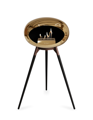 Le Feu - Dome Chromed Rose Gold Ground Wood High - Fireplace - Grand Alfresco