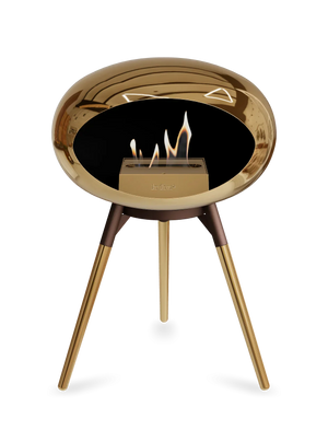 Le Feu - Dome Chromed Rose Gold Ground Wood Low - Fireplace - Grand Alfresco