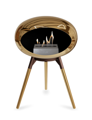 Le Feu - Dome Chromed Rose Gold Ground Wood Low - Fireplace - Grand Alfresco