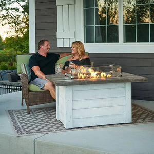 Alcott Rectangular Gas Fire Pit Table - Grand Alfresco