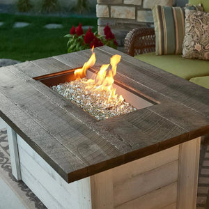 Alcott Rectangular Gas Fire Pit Table - Grand Alfresco