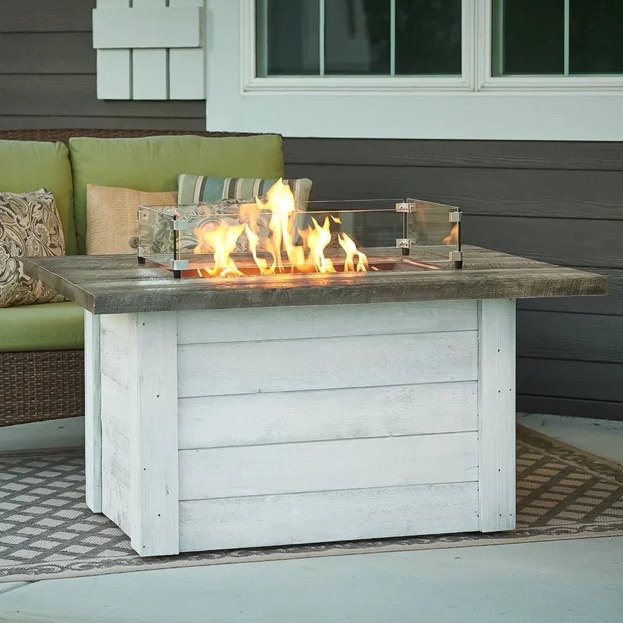 Alcott Rectangular Gas Fire Pit Table - Grand Alfresco