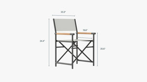 Aluminum Dining Director's Chair - Grand Alfresco