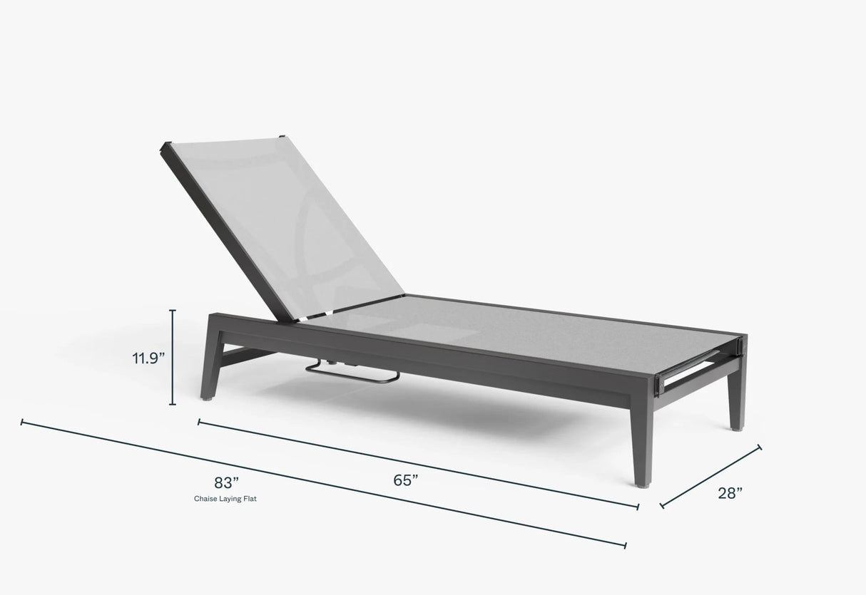 Aluminum Outdoor Infinity Chaise Lounge - Grand Alfresco