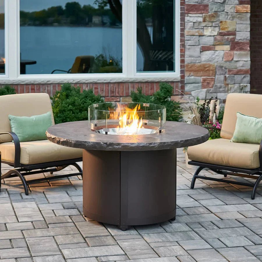 Beacon Round Gas Fire Pit Table - Grand Alfresco