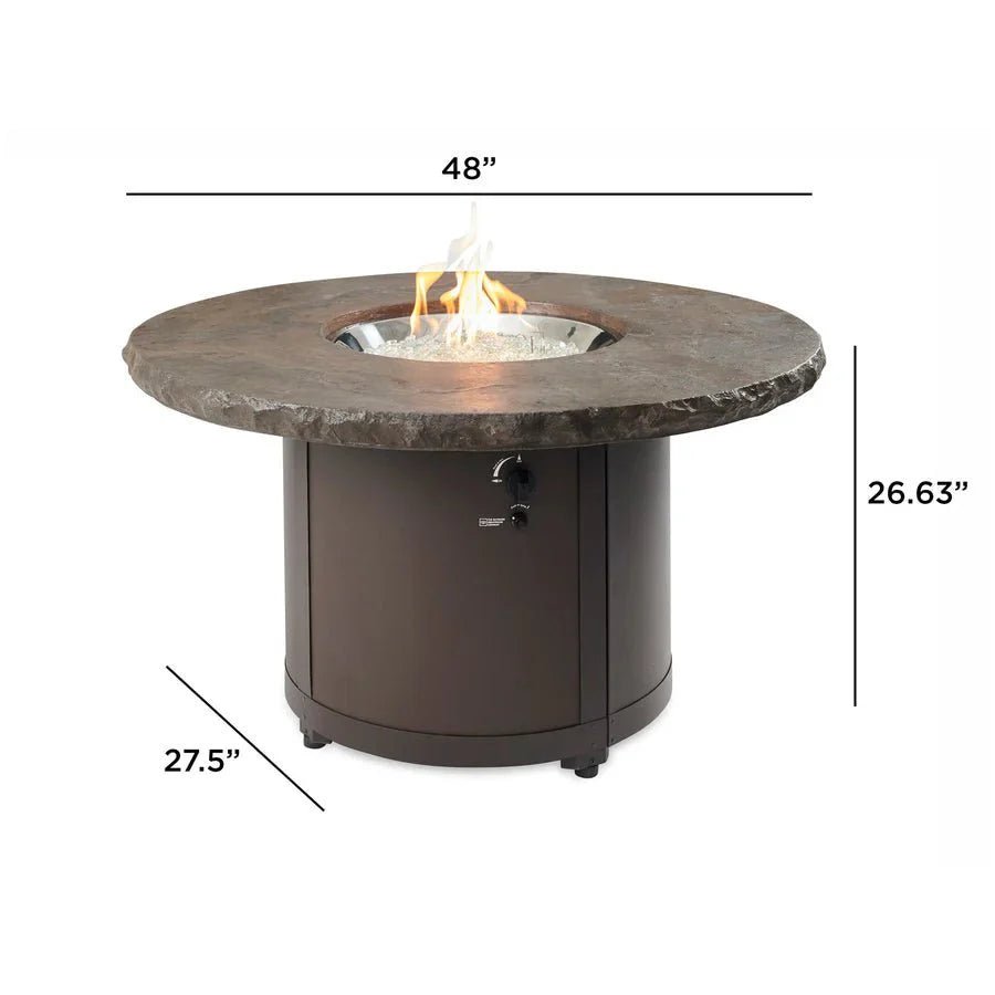 Beacon Round Gas Fire Pit Table - Grand Alfresco