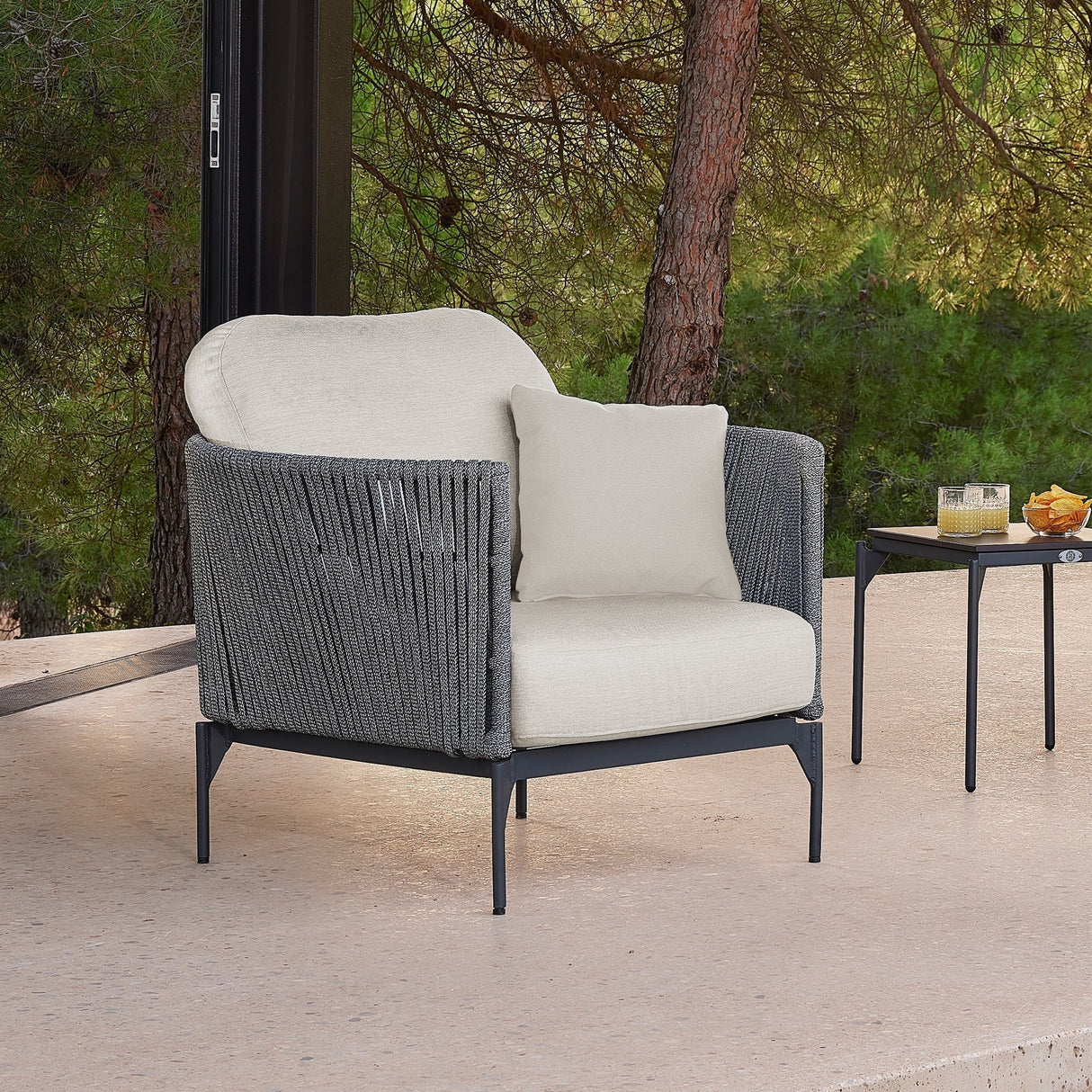 Boston Armchair with Sunbrella Cushion - Grand Alfresco