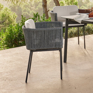 Boston Dining Armchair with Sunbrella Cushion - Grand Alfresco