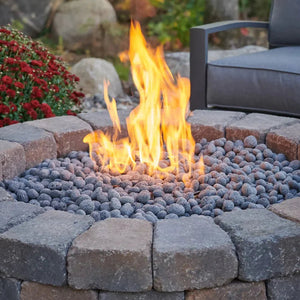 Bronson Block Square Gas Fire Pit Kit - Grand Alfresco