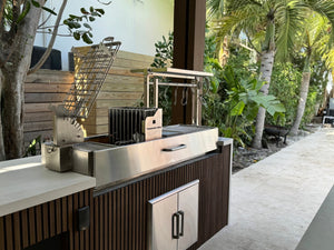 Built In Argentine Santa Maria Wood Fire & Charcoal Gaucho Grill - Grand Alfresco