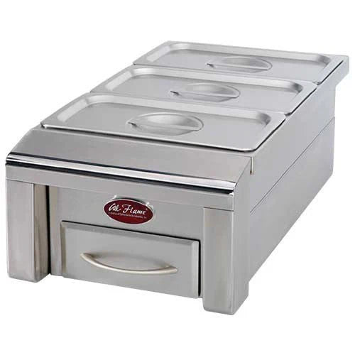 Cal Flame 12" Drop in Food Warmer with 3 Holding Pans BBQ07888P - Grand Alfresco