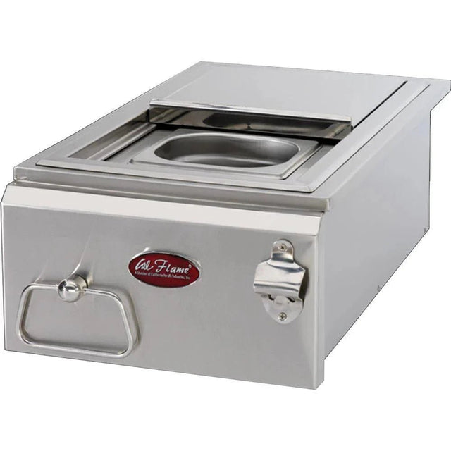 Cal Flame 12 - inch Built - In Cocktail Center with Ice Bin Cooler BBQ12842P - 12 - Grand Alfresco