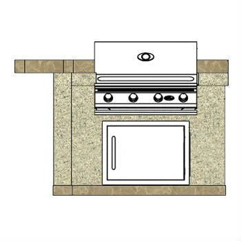 Cal Flame 4 Ft. BBQ Island L - Shaped BBK401 - Grand Alfresco