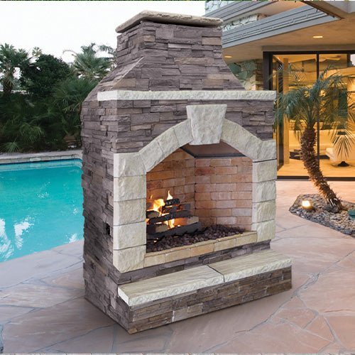 Cal Flame 48 inch Outdoor Fireplace FRP - 909 - 2 - Grand Alfresco