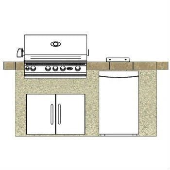 Cal Flame 7 ft. BBQ Island BBK701 - Grand Alfresco