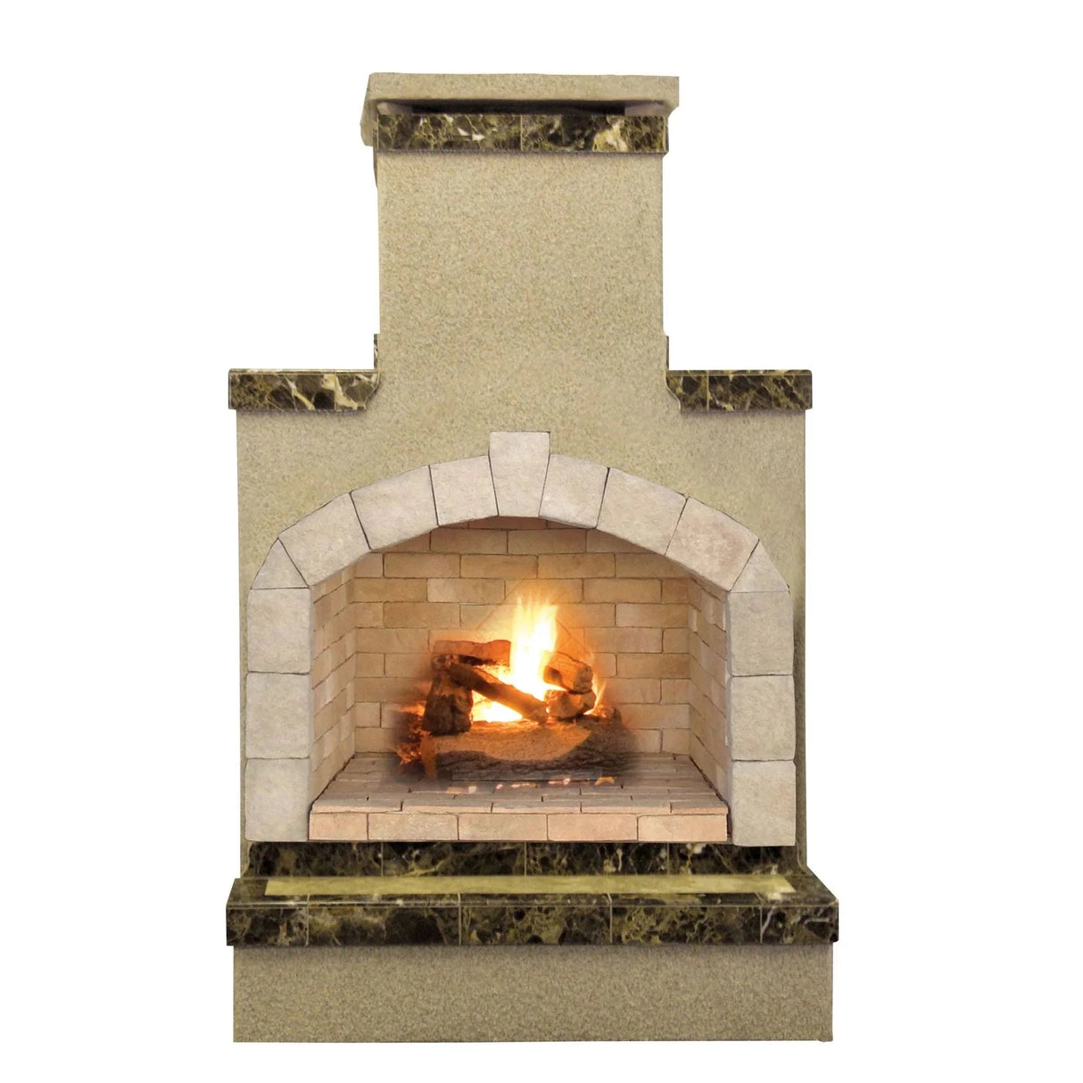 Cal Flame 78 inch Outdoor Fireplace with Hearth FRP - 908 - 2 - Grand Alfresco