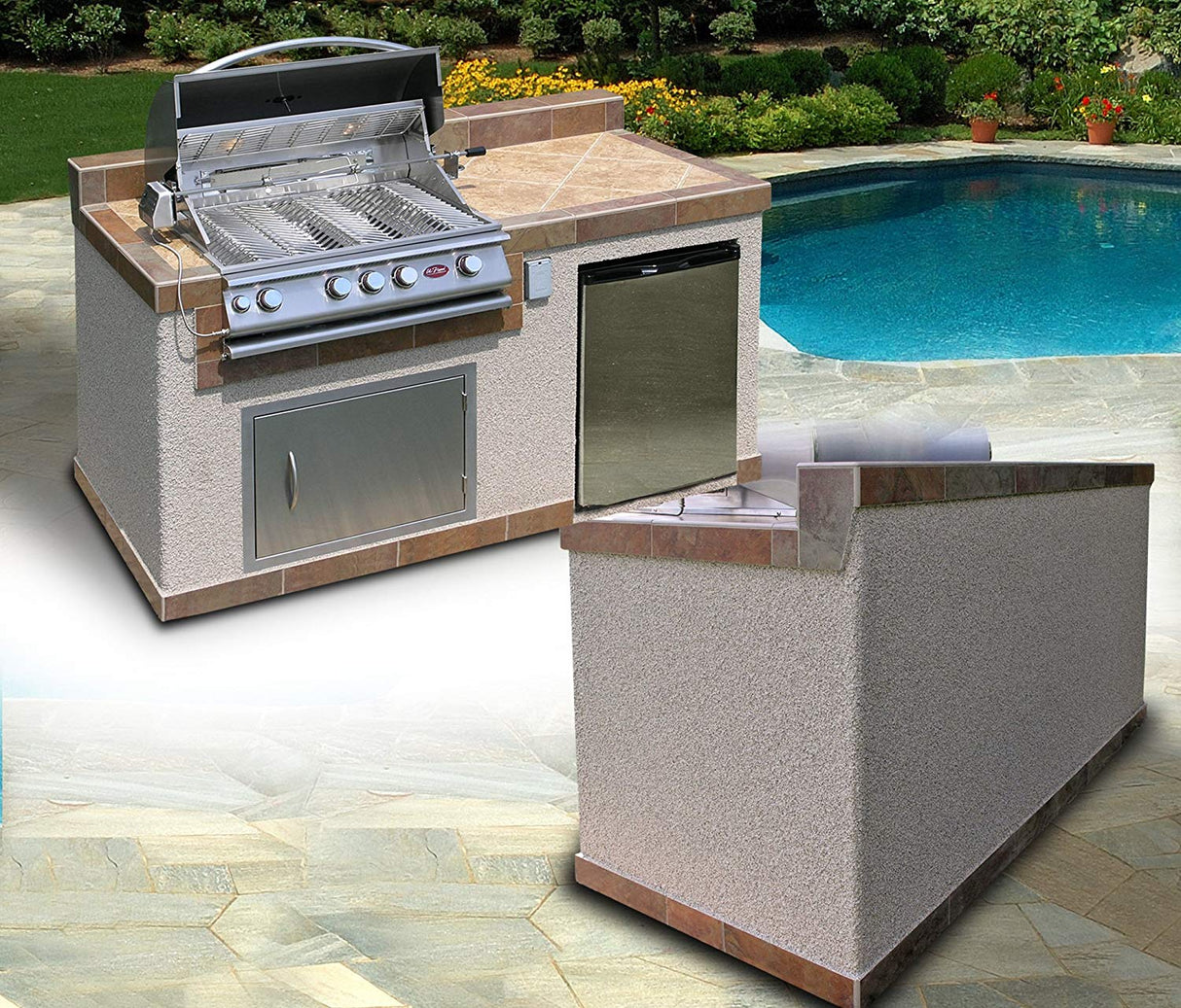 Cal Flame Customizable 6 Foot BBQ Island Pavilion PV6004 - Grand Alfresco