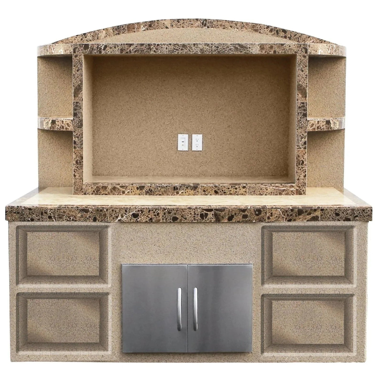 Cal Flame Outdoor Entertainment Center ODC - 2 Crystal - Grand Alfresco