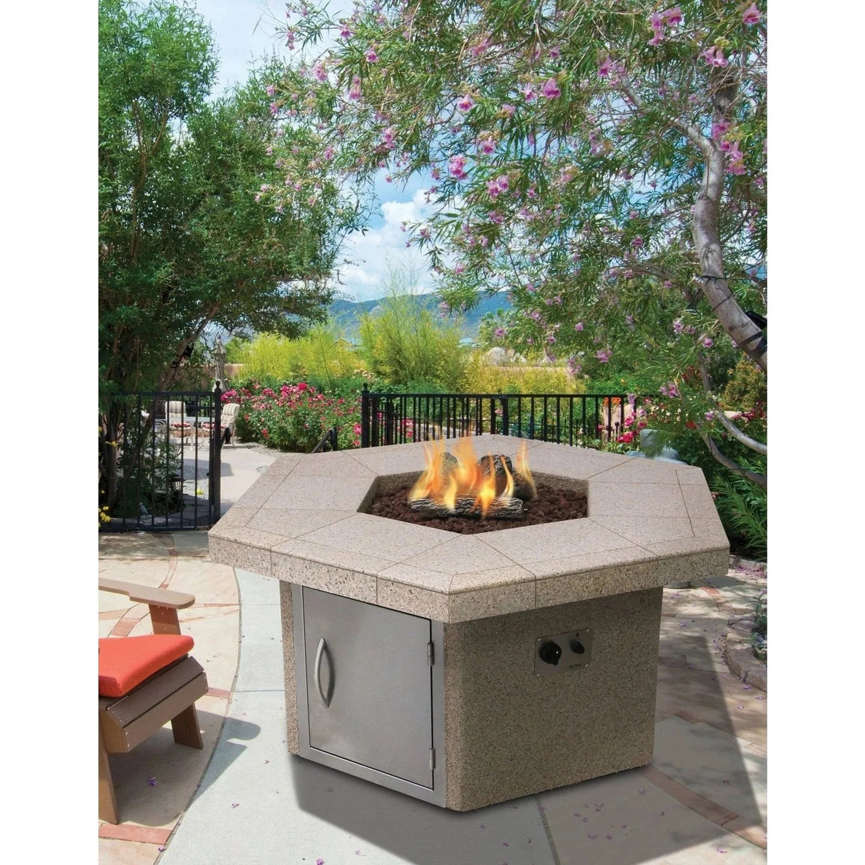 Cal Flame Outdoor Fire Pit 55 inch FPT - H401M - Grand Alfresco