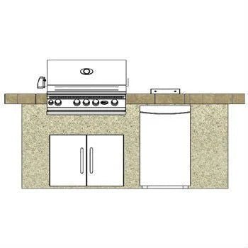 Cal Flame Outdoor Kitchen BBQ Island BBK - 820 - R/L - Grand Alfresco