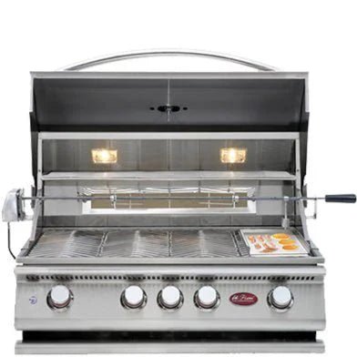 Cal Flame P4 32 Inch 4 Burner Built - In Grill with Rotisserie, Griddle BBQ19P04 - Grand Alfresco