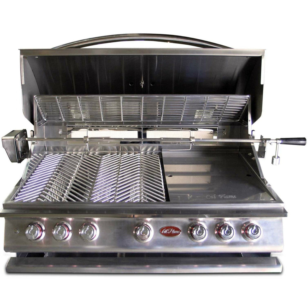 Cal Flame P5 40 Inch 5 Burner Built - In Grill with Rotisserie, Griddle - Grand Alfresco