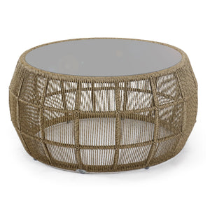 Calixto Coffee Table with Glass - Grand Alfresco