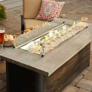 Cedar Ridge Linear Gas Fire Pit Table - Grand Alfresco