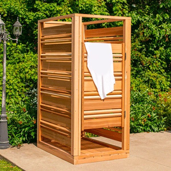 Cloudburst Outdoor Shower - Clear Red Cedar - Grand Alfresco