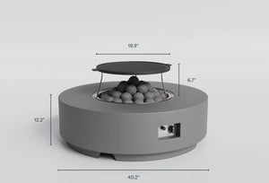 Concrete Fire Pit Table - Grand Alfresco