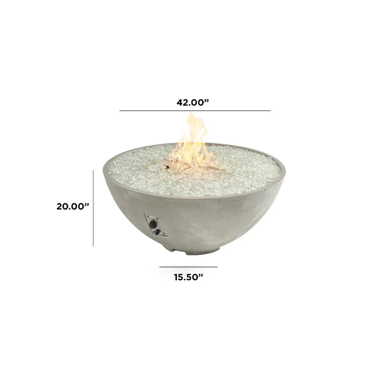 Cove Edge Round Gas Fire Pit Bowl 42" - Grand Alfresco